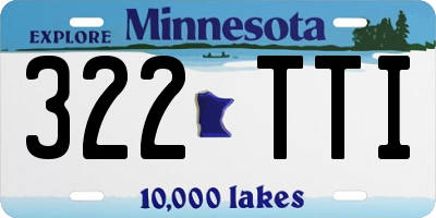 MN license plate 322TTI