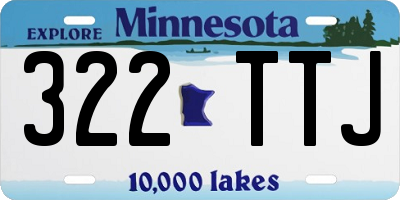 MN license plate 322TTJ