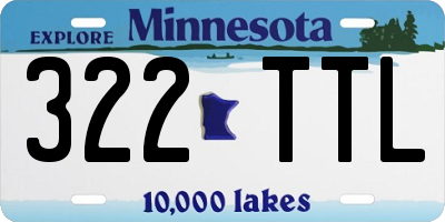 MN license plate 322TTL