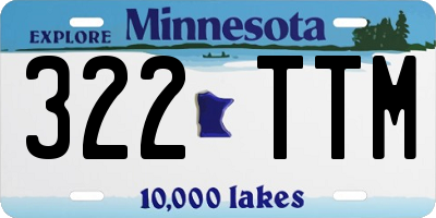 MN license plate 322TTM