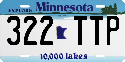 MN license plate 322TTP