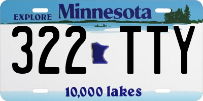 MN license plate 322TTY