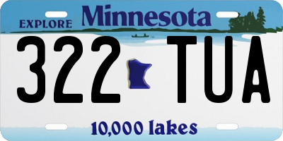 MN license plate 322TUA