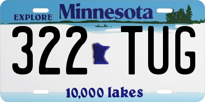 MN license plate 322TUG