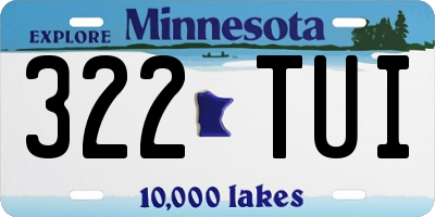 MN license plate 322TUI