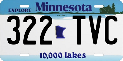 MN license plate 322TVC