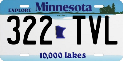 MN license plate 322TVL