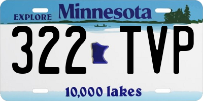 MN license plate 322TVP