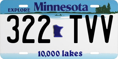 MN license plate 322TVV