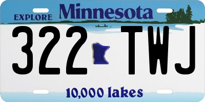 MN license plate 322TWJ