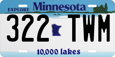 MN license plate 322TWM