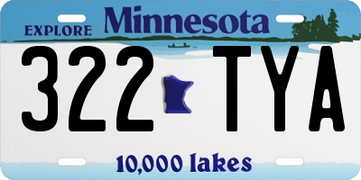 MN license plate 322TYA