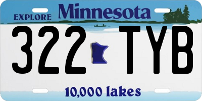 MN license plate 322TYB