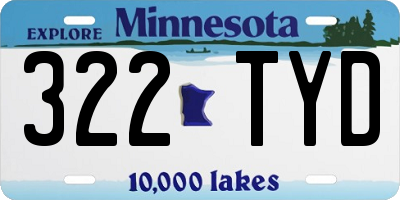 MN license plate 322TYD