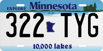 MN license plate 322TYG
