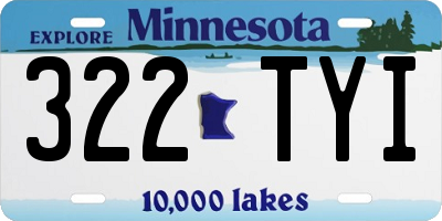 MN license plate 322TYI