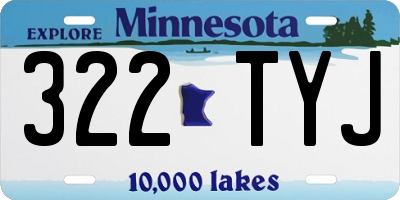 MN license plate 322TYJ