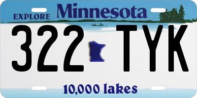 MN license plate 322TYK