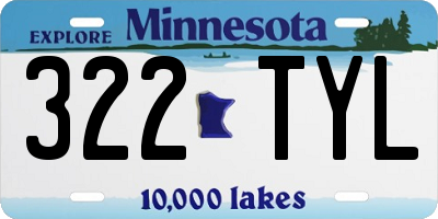 MN license plate 322TYL