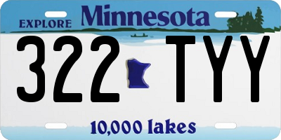 MN license plate 322TYY
