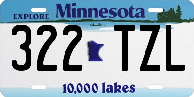MN license plate 322TZL
