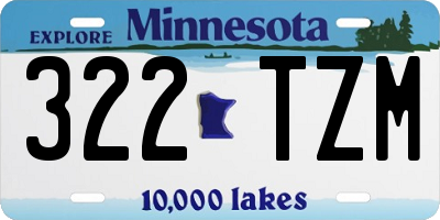 MN license plate 322TZM