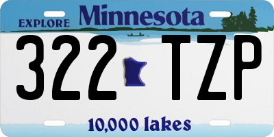 MN license plate 322TZP