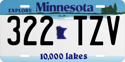 MN license plate 322TZV
