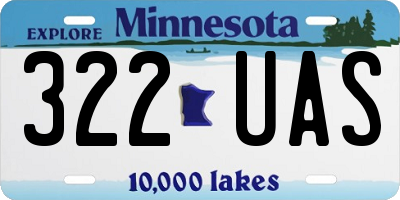 MN license plate 322UAS