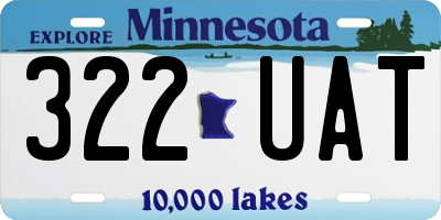 MN license plate 322UAT