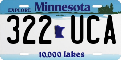 MN license plate 322UCA