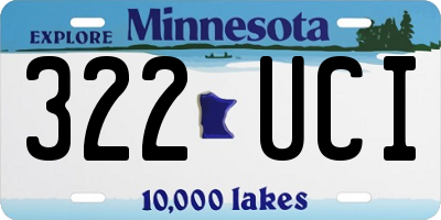 MN license plate 322UCI