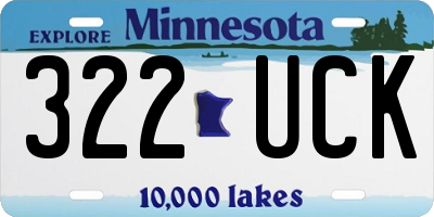 MN license plate 322UCK