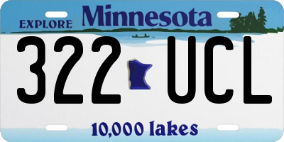 MN license plate 322UCL