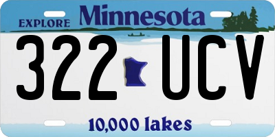 MN license plate 322UCV
