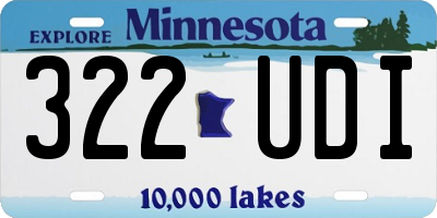 MN license plate 322UDI