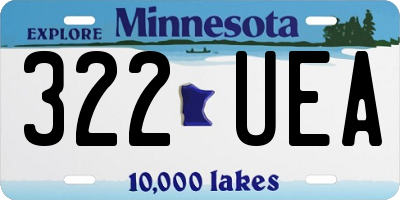 MN license plate 322UEA