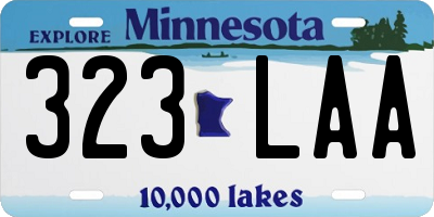 MN license plate 323LAA