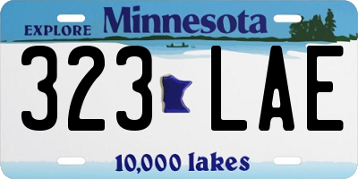 MN license plate 323LAE