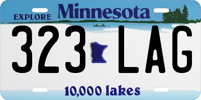 MN license plate 323LAG