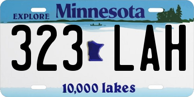 MN license plate 323LAH