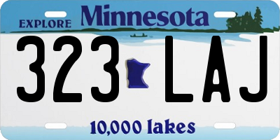 MN license plate 323LAJ