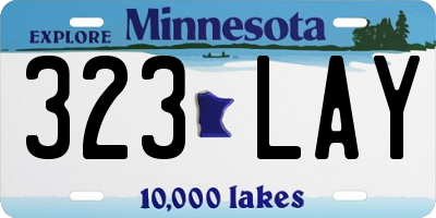 MN license plate 323LAY