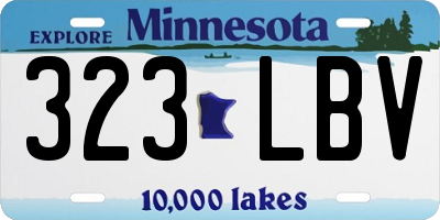 MN license plate 323LBV