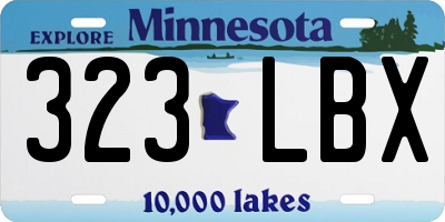 MN license plate 323LBX