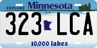 MN license plate 323LCA