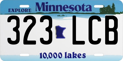 MN license plate 323LCB