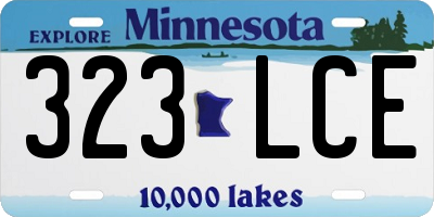 MN license plate 323LCE