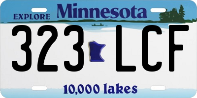 MN license plate 323LCF