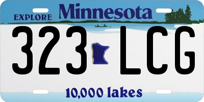 MN license plate 323LCG